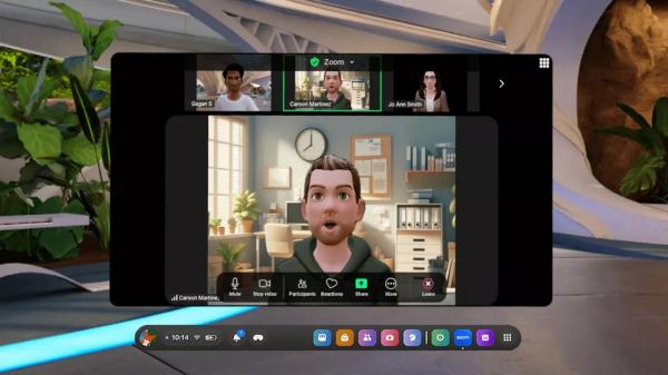 Приложение Zoom теперь доступно на Quest, позволяя проводить совещания в виде аватара.
Приложение Zoom теперь доступно на Quest, позволяя проводить совещания в виде аватара.